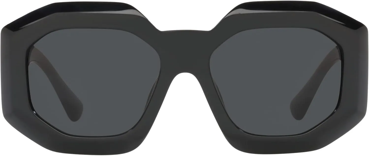 Versace Woman Sunglasses Black Frame, Dark Grey Lenses, 56MM