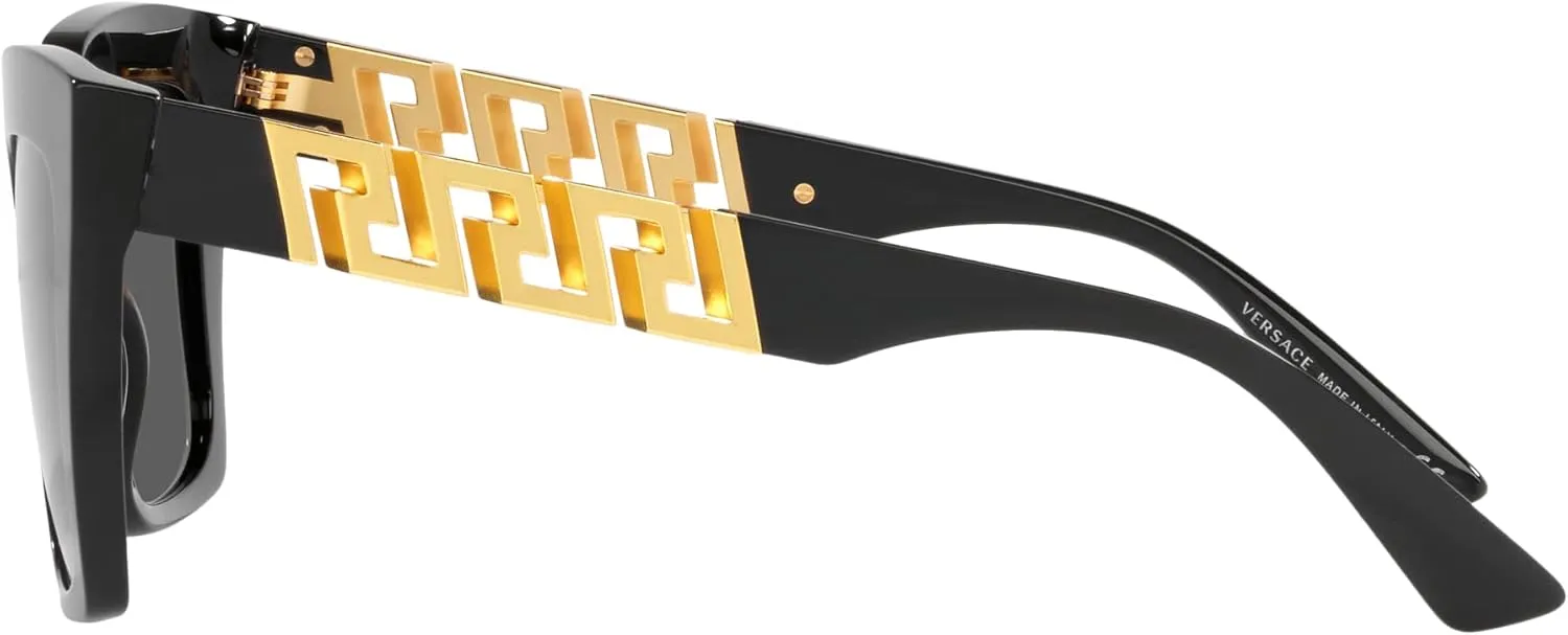 Versace Woman Sunglasses Black Frame, Dark Grey Lenses, 56MM