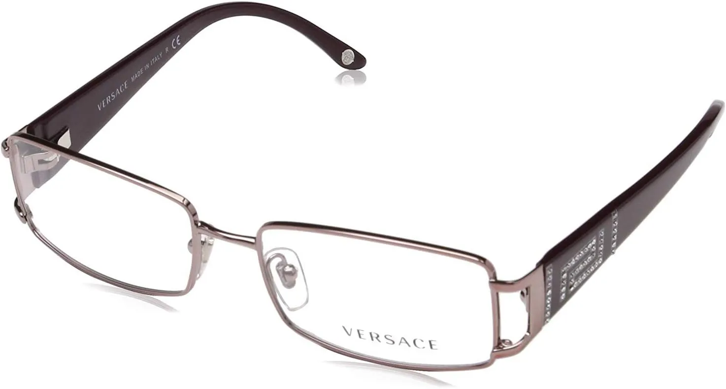 Versace Women's Modern Rectangular Prescription Eyewear Frames