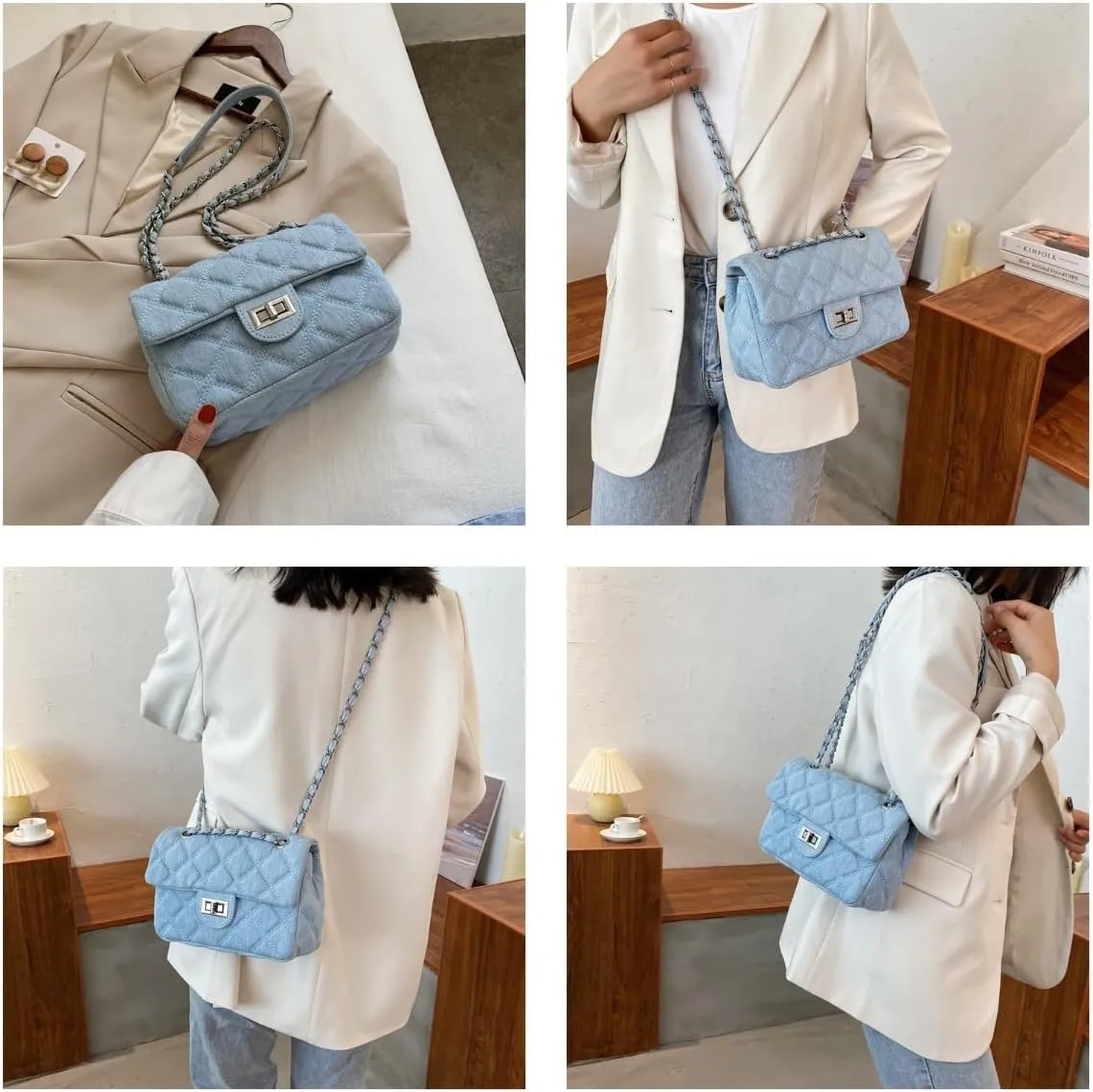 Vhitler Denim Purses - Crossbody Bags & Quilted Tote for Women - Trendy 2023 Designs