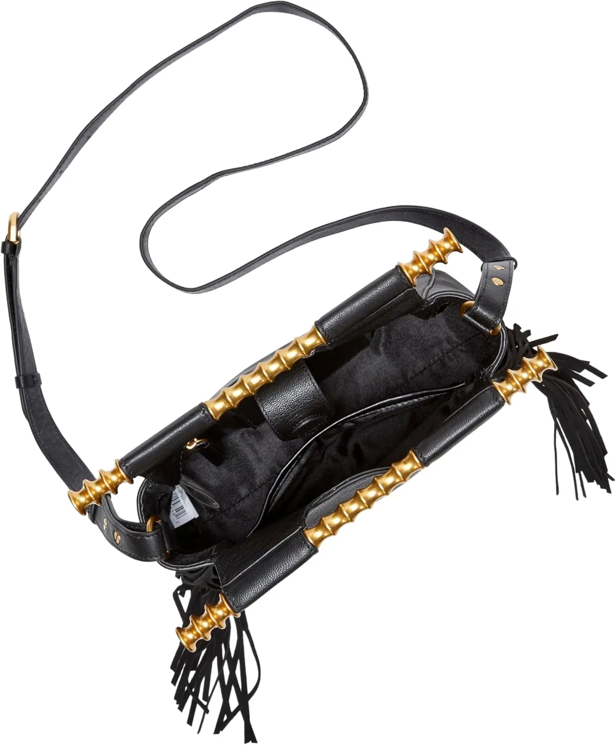 Vince Camuto Womens Noemy Fringe Leather Satchel Handbag