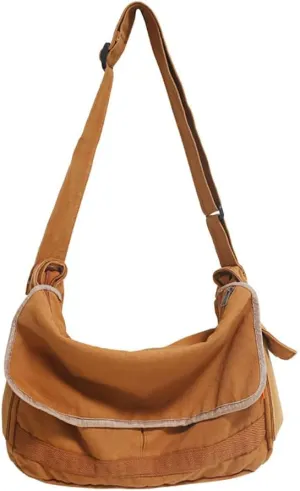 Vintage Canvas Messenger Bag for Men Women Crossbody Bag Satchel Shoulder Bag Harajuku Streetwear