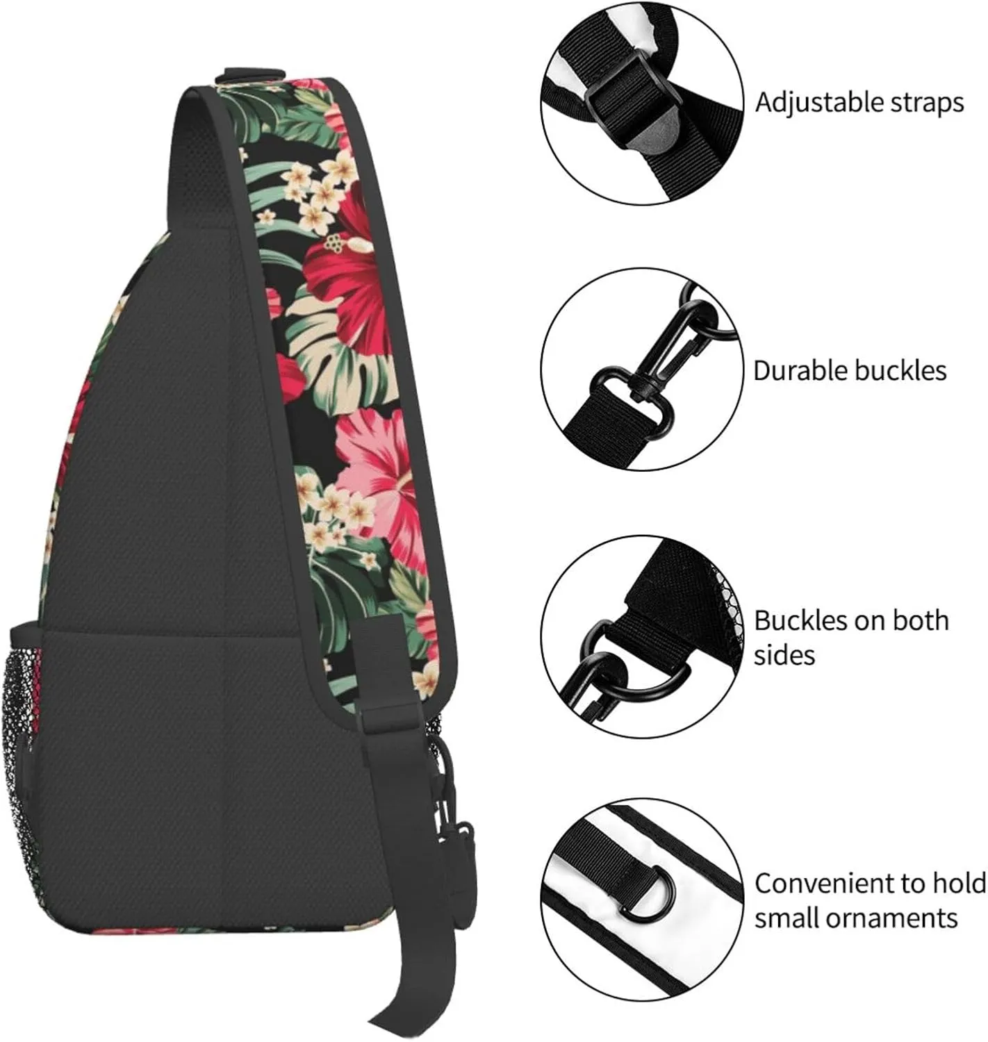 Vintage Elephant Sling Backpack Unisex Crossbody Chest Bag Shoulder Chest Bag For Women Men Hiking Travel