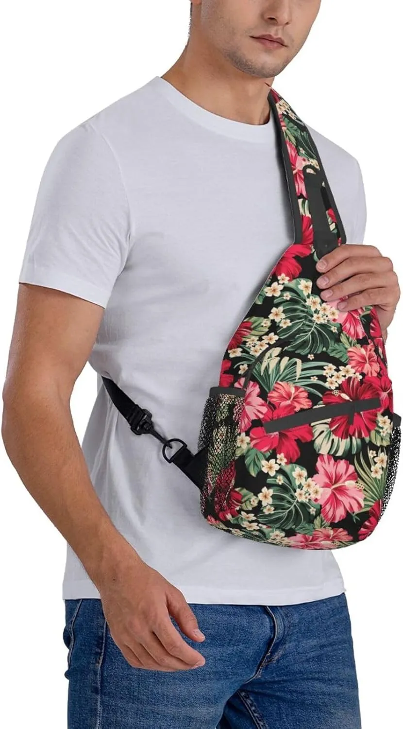 Vintage Elephant Sling Backpack Unisex Crossbody Chest Bag Shoulder Chest Bag For Women Men Hiking Travel