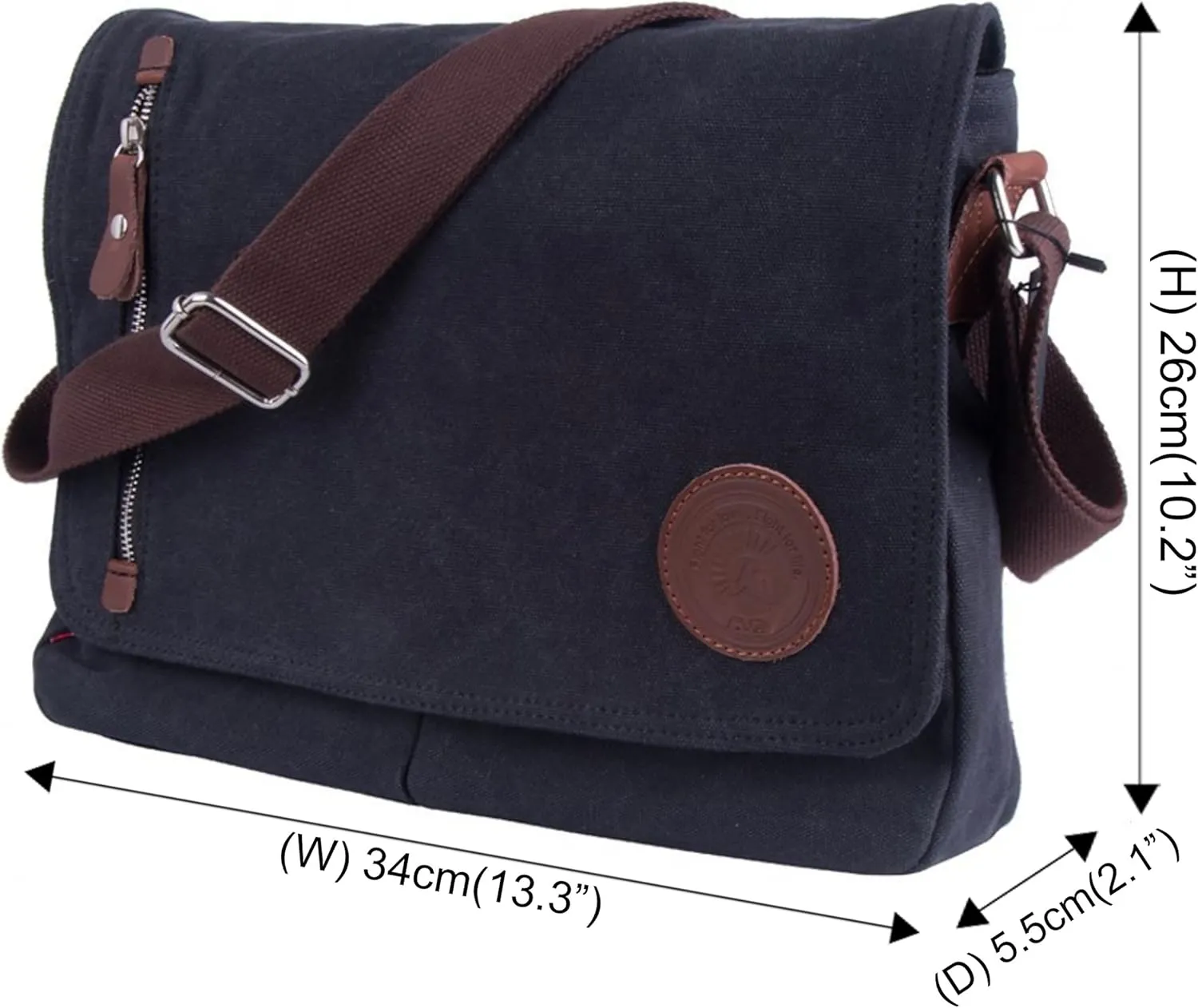 Vintage Men's Canvas Messenger Bag Laptop Shoulder Satchel Crossbody Bag