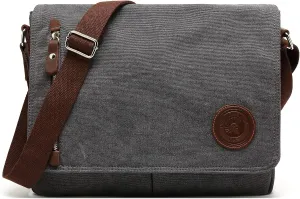 Vintage Men's Canvas Messenger Bag Laptop Shoulder Satchel Crossbody Bag
