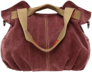 Vintage Tote Bag Crossbody Bag Purse for Women Canvas Travel Shoulder Bags Handbags Large Locomotive Bag Casual Work Purple