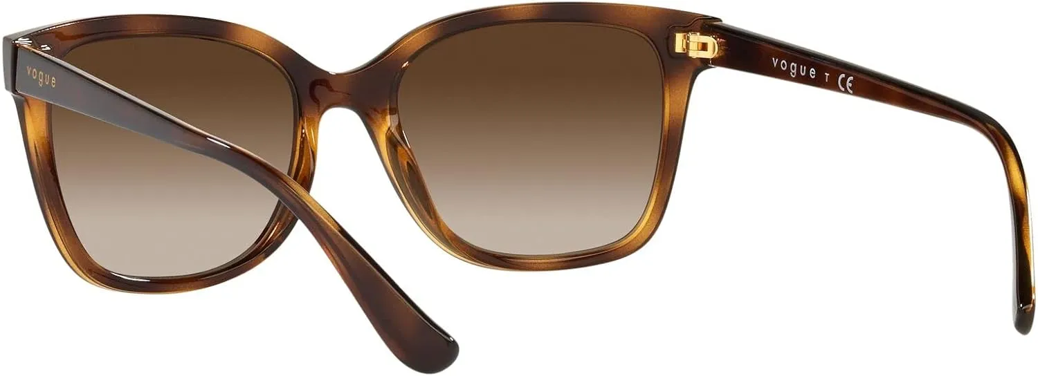 Vogue Eyewear Woman Sunglasses Transparent Grey Frame, Grey Gradient Dark Blue Lenses, 54MM