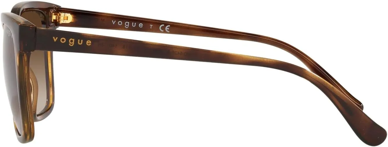 Vogue Eyewear Woman Sunglasses Transparent Grey Frame, Grey Gradient Dark Blue Lenses, 54MM