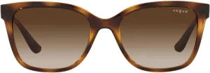 Vogue Eyewear Woman Sunglasses Transparent Grey Frame, Grey Gradient Dark Blue Lenses, 54MM