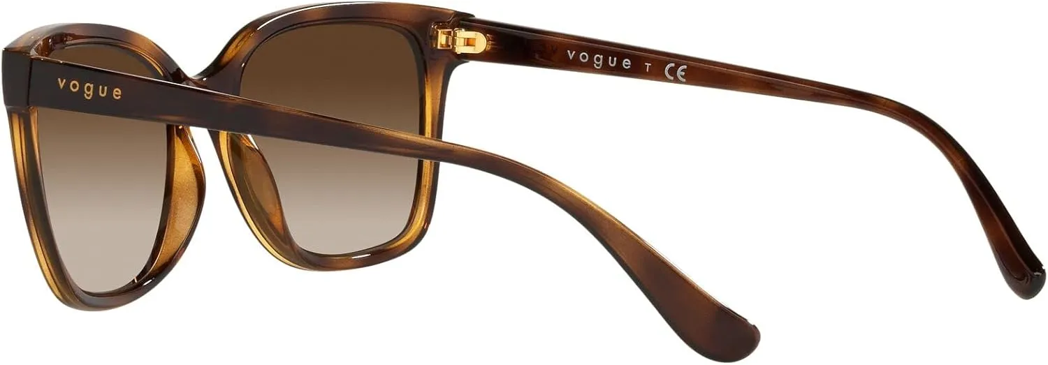 Vogue Eyewear Woman Sunglasses Transparent Grey Frame, Grey Gradient Dark Blue Lenses, 54MM