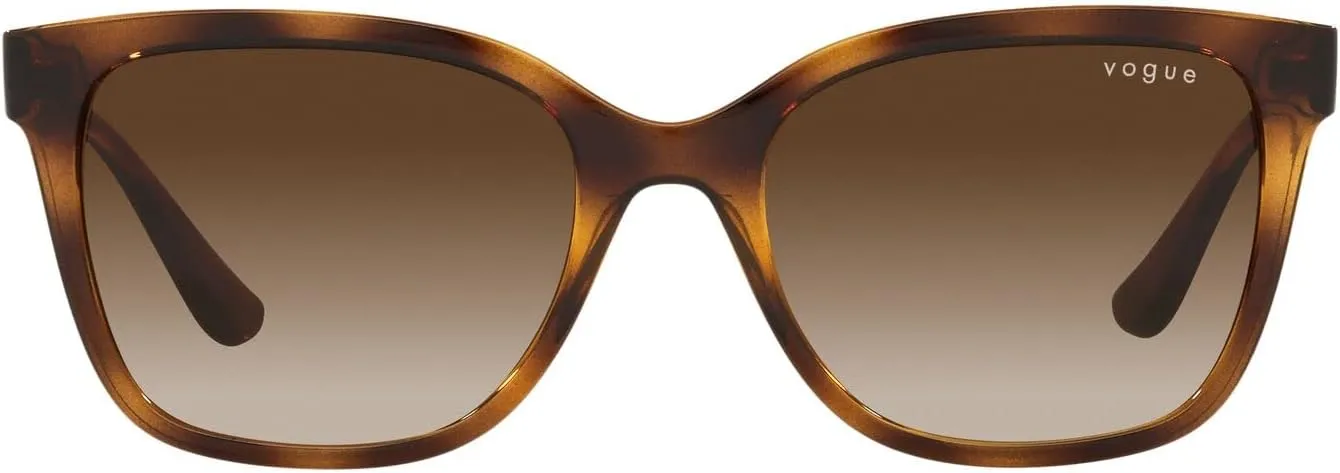 Vogue Eyewear Woman Sunglasses Transparent Grey Frame, Grey Gradient Dark Blue Lenses, 54MM