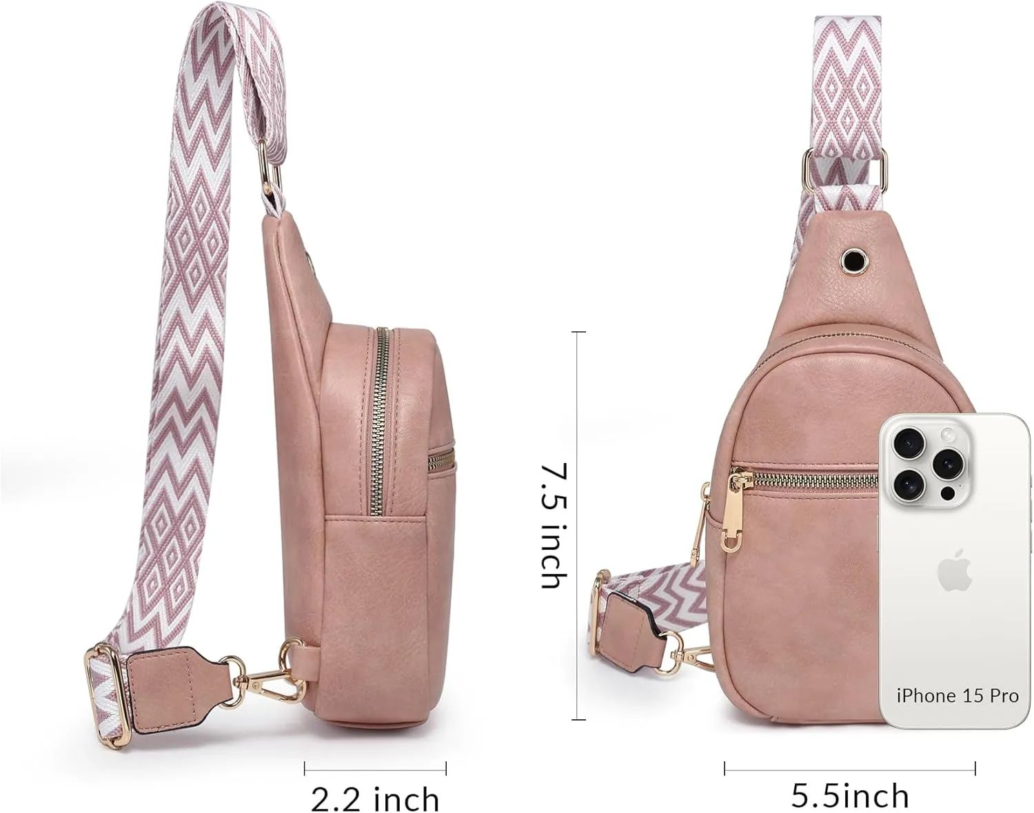 VONMAY Women Small Sling Bags Crossbody Bag Purses Lightweight Chest Bag for Hiking Cycling Work Travel