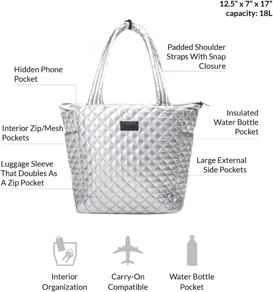 VOORAY 24L Naomi Tote - Lightweight Travel Bag, Everyday Tote for Women, Weekender, Shoulder Hospital Bag