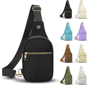 VOROLO Large Sling Bag,Crossbody Bags For Women and Men Cross body Bag Black