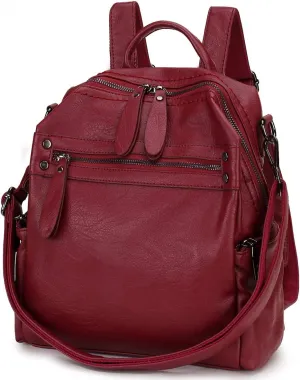 VX VONXURY Backpack Purse for Women, PU Leather Fashion Convertible Backpack Shoulder Bag Ladies Rucksack In 2 Ways To Carry