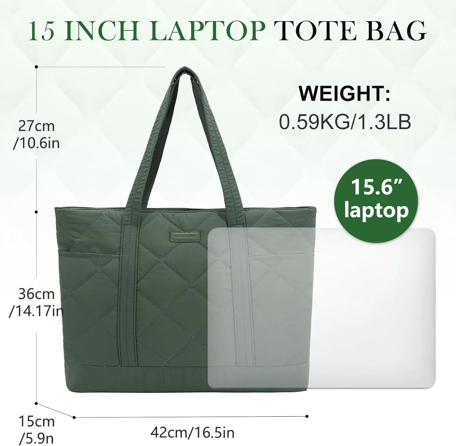 VX VONXURY Tote Bag for Women,Puffer Handbag with Multi Pockets Large Quilted Shoulder Bag For Daily Travel