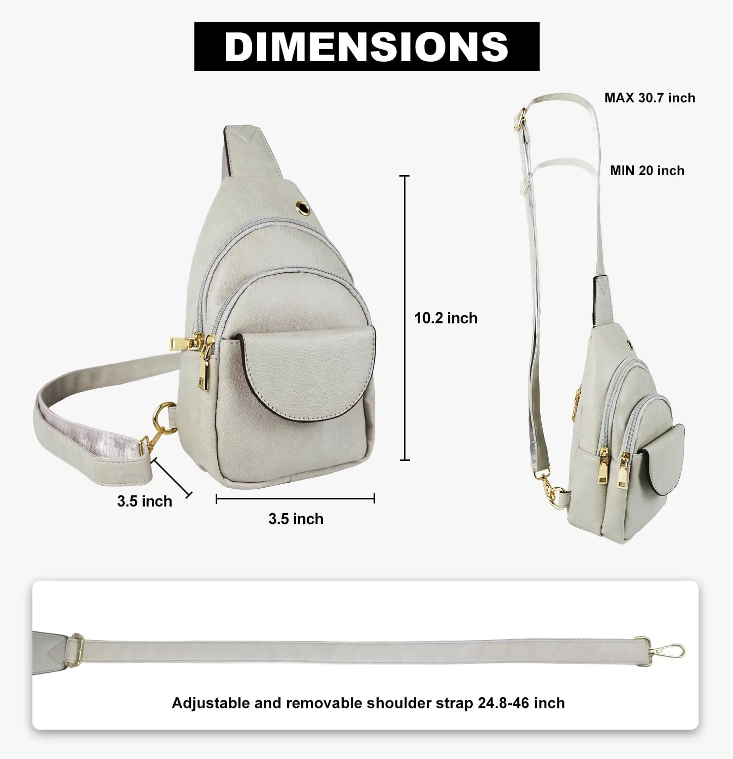 Waist Pack, Fanny Packs, Crossbody Bag, Travel Sling Bag, Leather Sling Bag