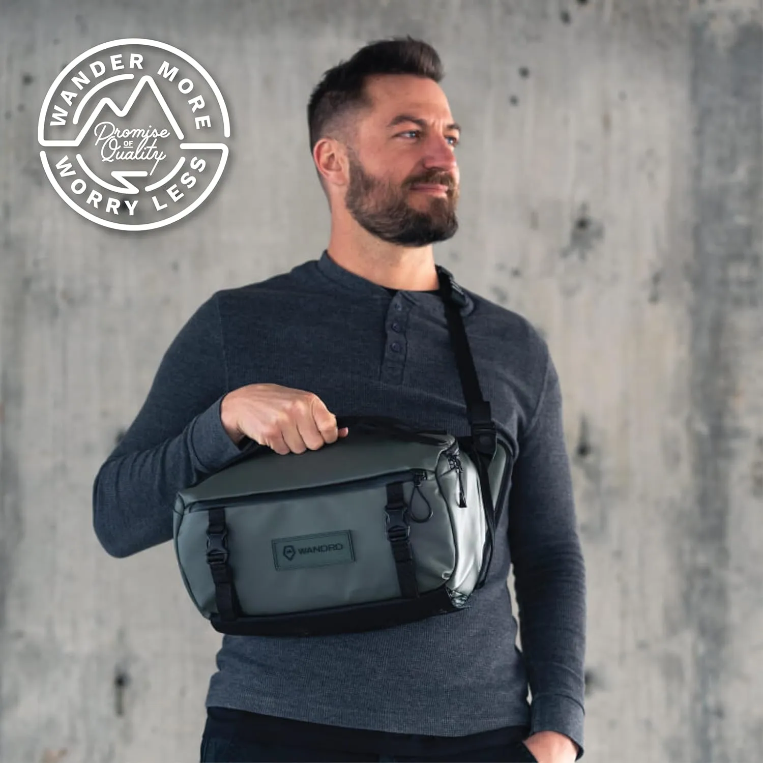WANDRD ROGUE Sling: Compact Camera Sling and Crossbody Bag with Fast Access, 3-Way Carry– Lightweight Everyday Bag Great for Travel, Photography, and Daily Use (Black)