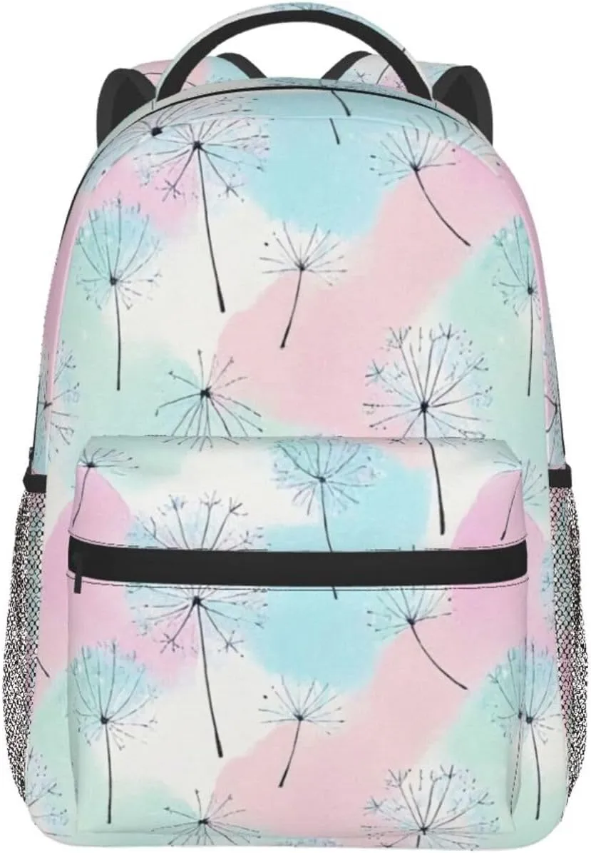 Watercolor Dandelion Adult Backpacks 15 Inch Laptop Backpack Travel Bag for Men Women Gifts