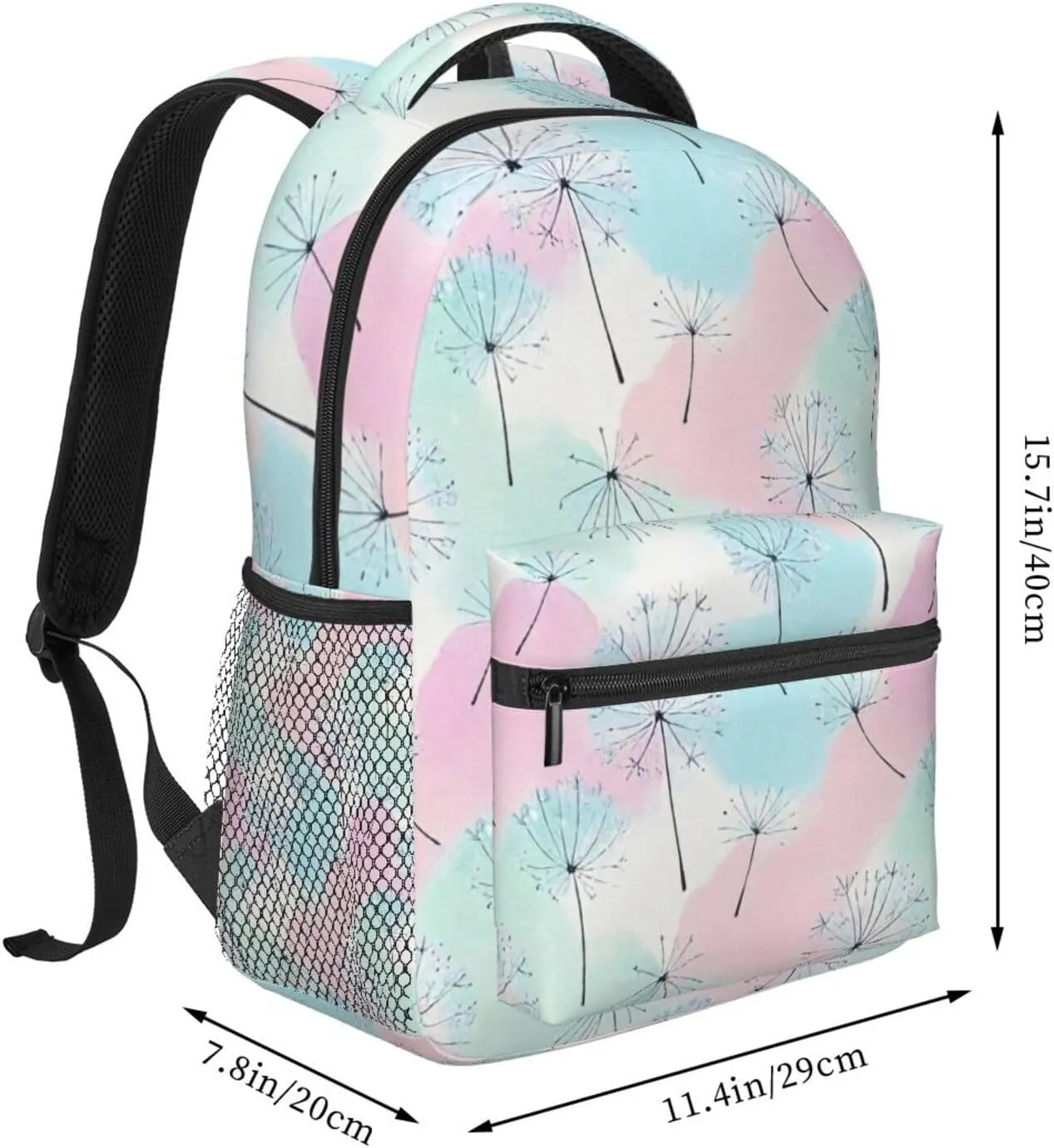 Watercolor Dandelion Adult Backpacks 15 Inch Laptop Backpack Travel Bag for Men Women Gifts
