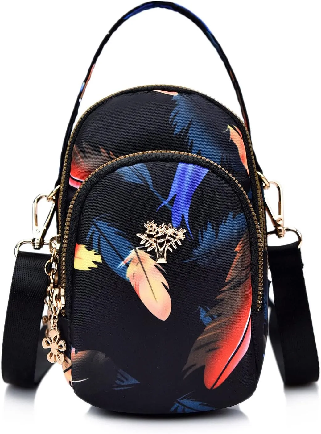 Waterproof Backpack for Men Women Women's Crossbody Travel Purses Built In Wallet Stylish Shoulder Bag(K)