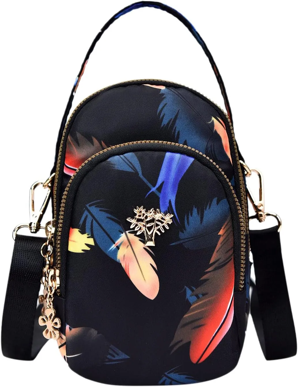 Waterproof Backpack for Men Women Women's Crossbody Travel Purses Built In Wallet Stylish Shoulder Bag(K)