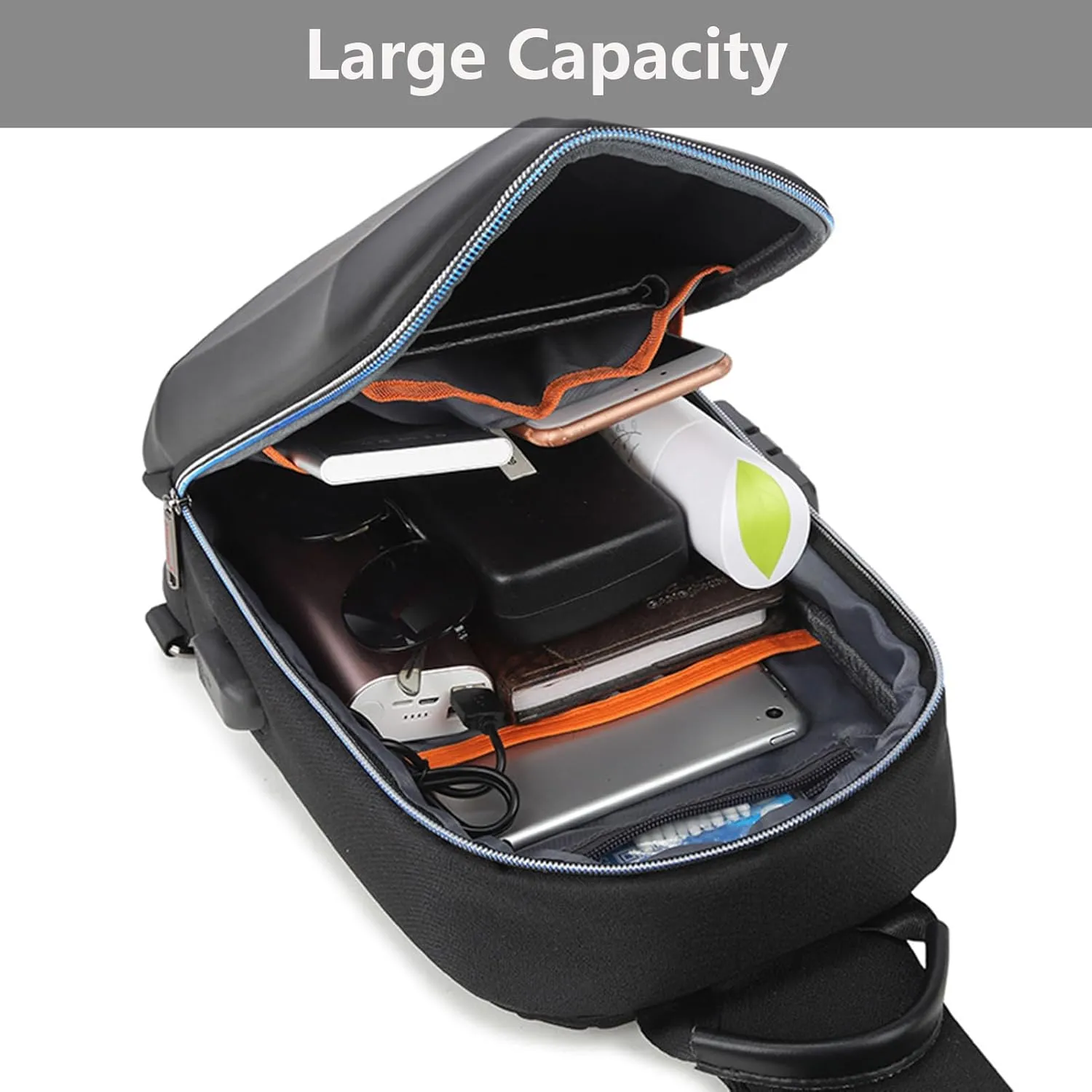 Waterproof Crossbody Sling Bag Chest Bag for Men and Women,Shoulder Bag Traveling Backpack Hiking Daypack