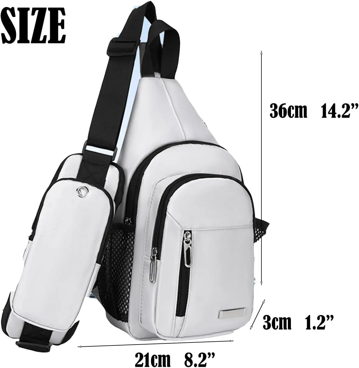 Waterproof Sling Backpack Crossbody Sling Bag, Cross Bag Adjustable Travel Hiking Essentials Casual Daypack Multipurpose Chest Bag Purse for Women Men