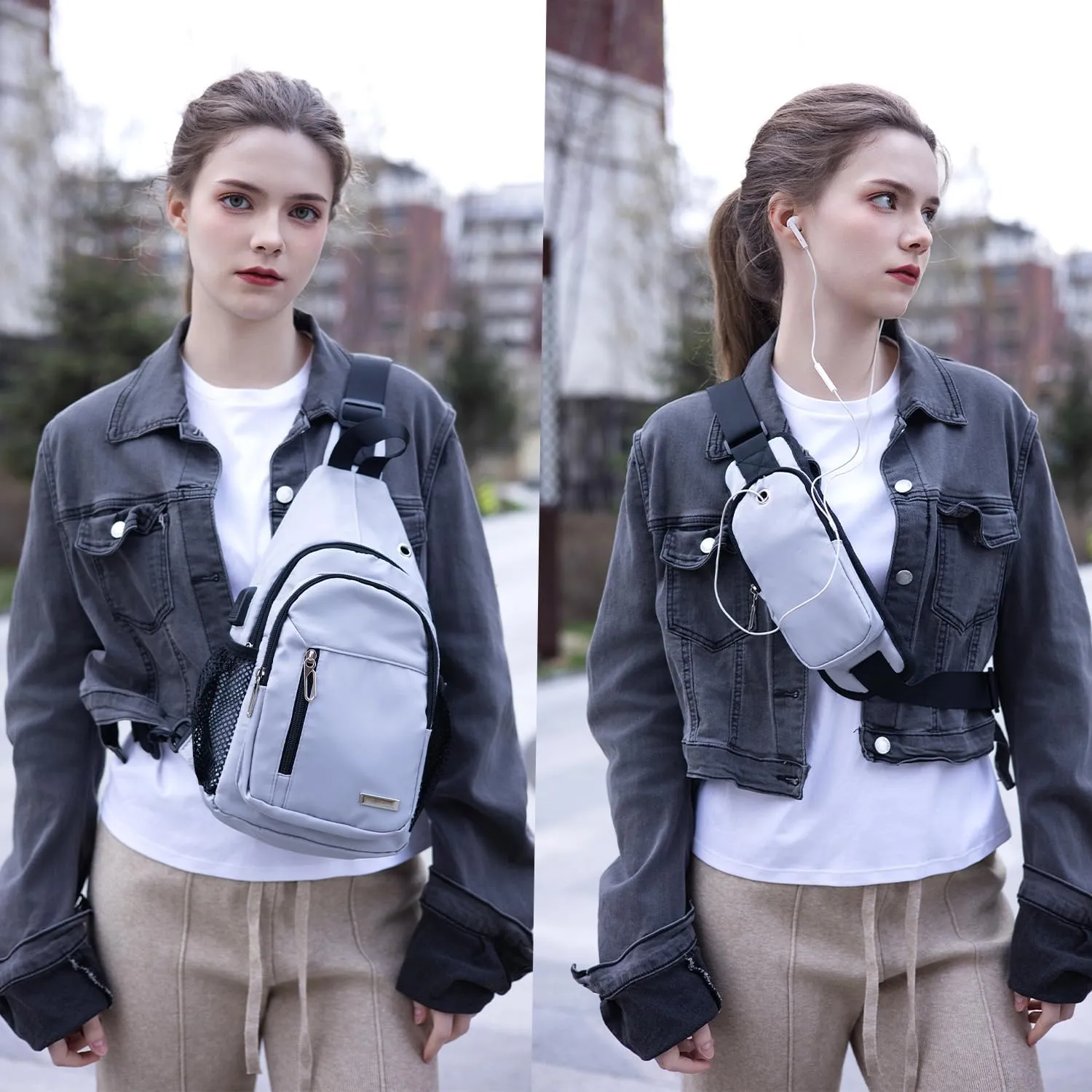 Waterproof Sling Backpack Crossbody Sling Bag, Cross Bag Adjustable Travel Hiking Essentials Casual Daypack Multipurpose Chest Bag Purse for Women Men