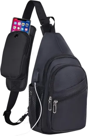 Waterproof Sling Backpack Crossbody Sling Bag for Women Men, Multipurpose Travel Hiking Adjustable Chest Bag Casual Daypack