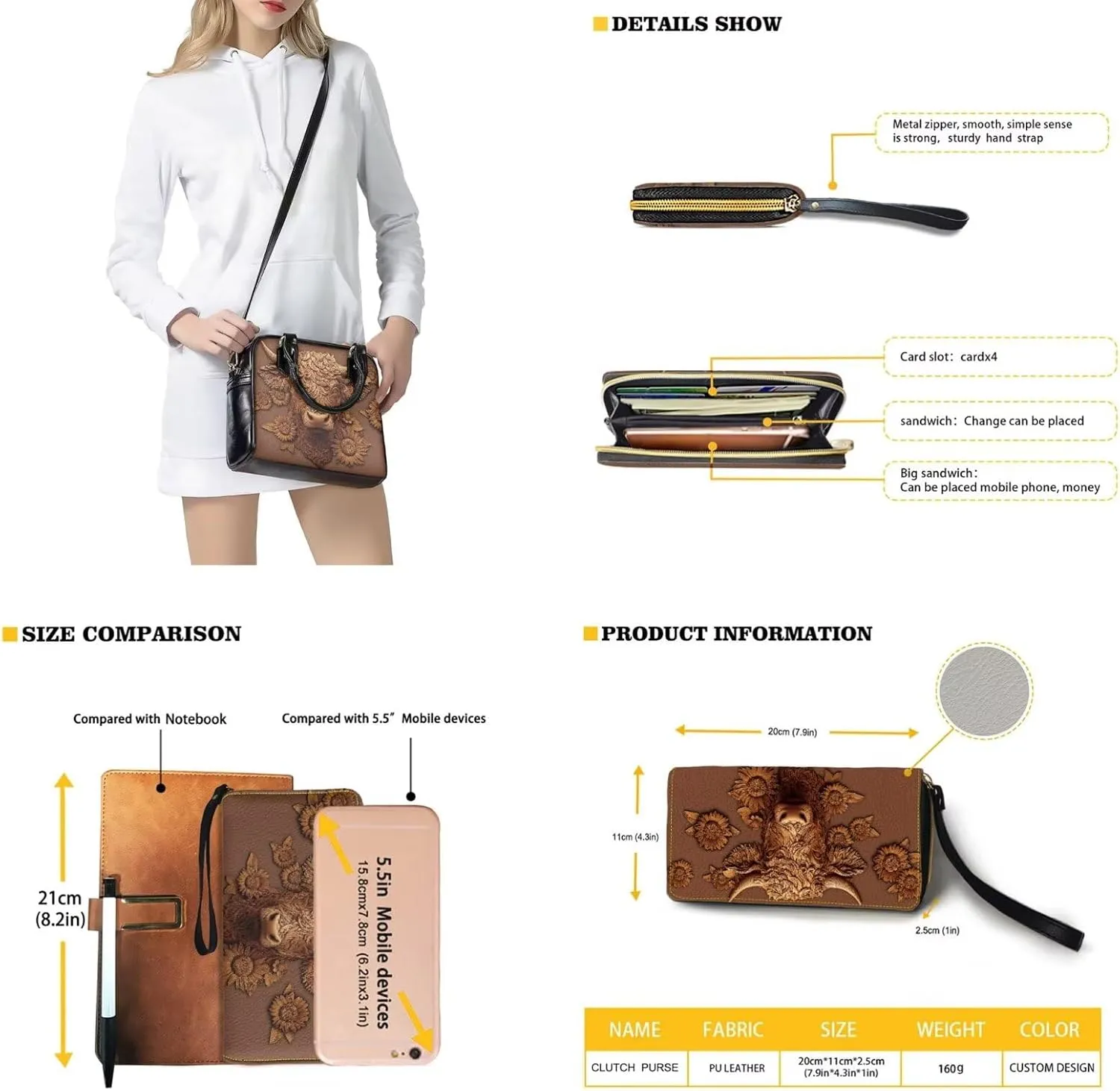 Waterproof Wallet and Purse Set Womens Satchel Purses and Handbags Top Handle Bag for Shopping