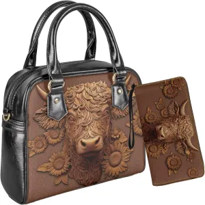Waterproof Wallet and Purse Set Womens Satchel Purses and Handbags Top Handle Bag for Shopping