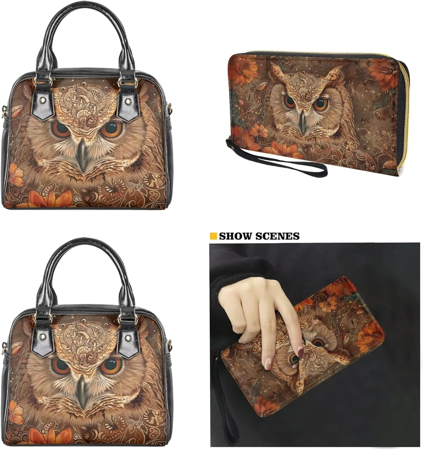 Waterproof Wallet and Purse Set Womens Satchel Purses and Handbags Top Handle Bag for Shopping