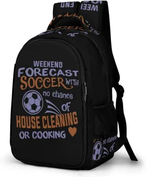 Weekend Forecast Soccer Basic Backpack Travel Daypack for Men Women Work Hiking Laptop Bag