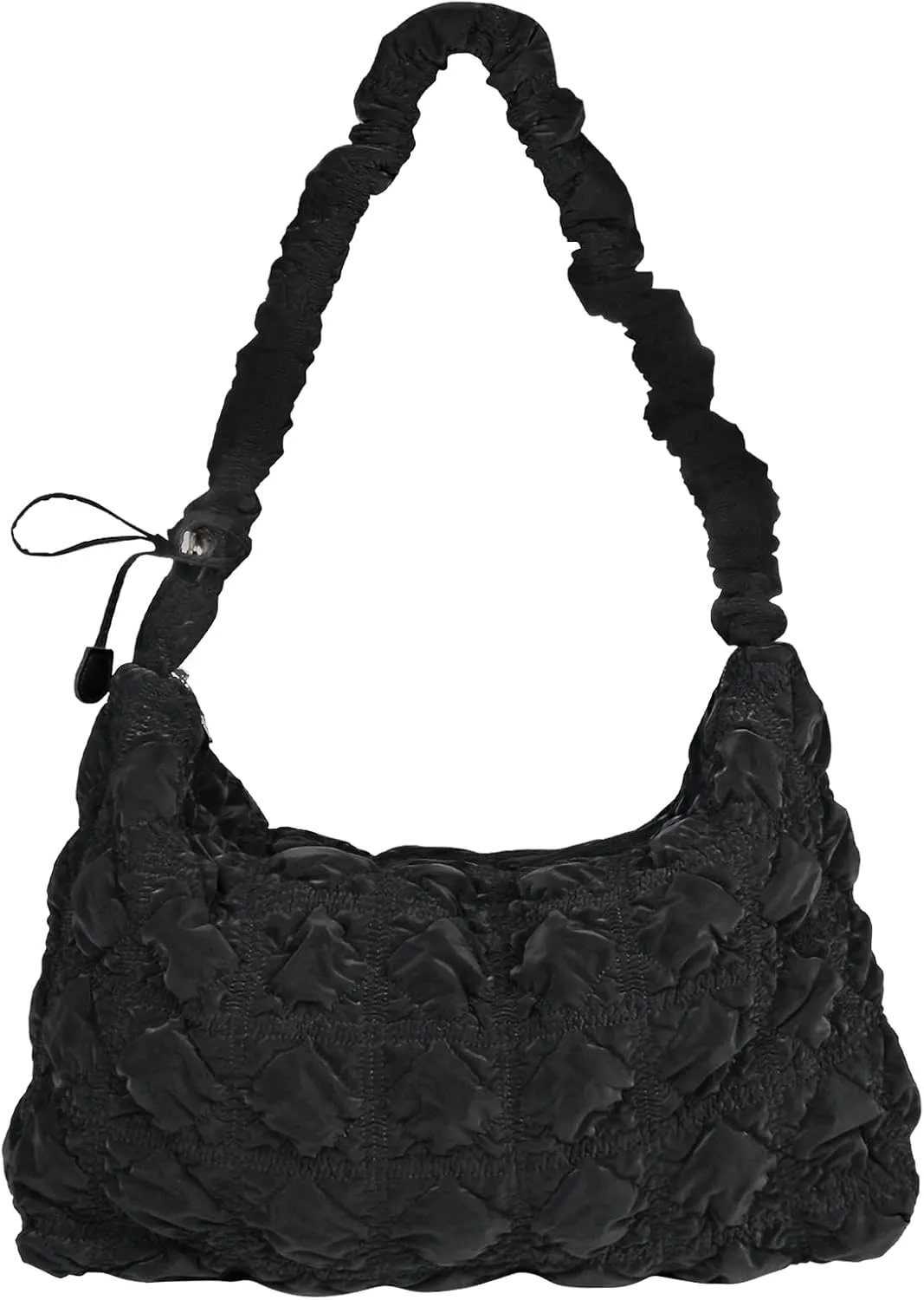 weiwei Quilted Puffer Tote Bag Crossbody Bags for Women Large Nylon Puffy Quilted Purse Carryall Hobo Tote Cloud Shoulder Bag
