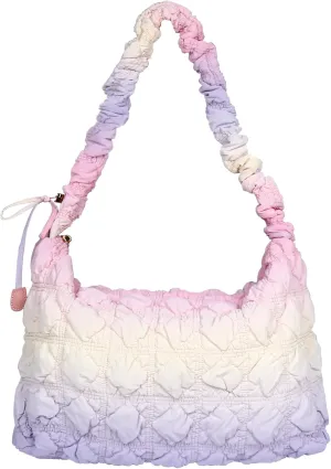 weiwei Quilted Puffer Tote Bag Crossbody Bags for Women Large Nylon Puffy Quilted Purse Carryall Hobo Tote Cloud Shoulder Bag