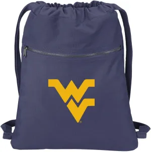 West Virginia University Drawstring Backpack RICH COTTON WVU Cinch Bag