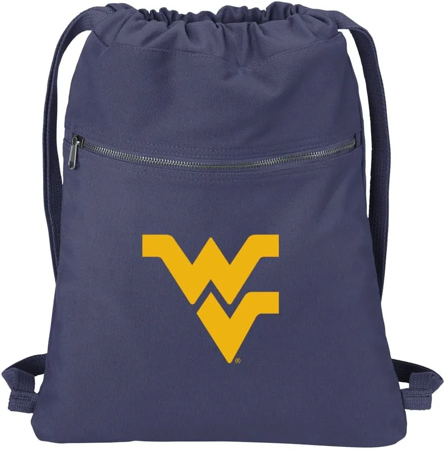 West Virginia University Drawstring Backpack RICH COTTON WVU Cinch Bag