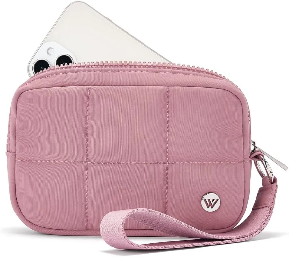 WESTBRONCO Puffer Tote Bags for Women Nylon Shoulder Bag, Quilted Wristlet Wallets for Women