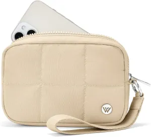 WESTBRONCO Puffer Wristlet Wallets, Crossbody Bags for Women Quilted Tote bag