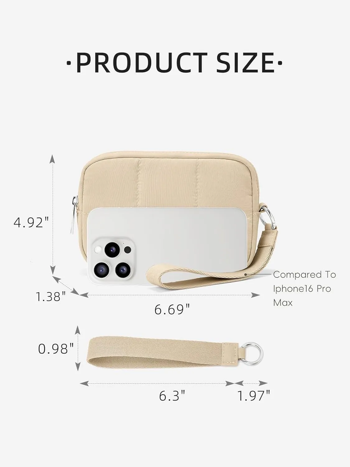 WESTBRONCO Puffer Wristlet Wallets for Women Nylon Wallet with Zipper Quilted Purse for Travel Credit Card Holder Phone