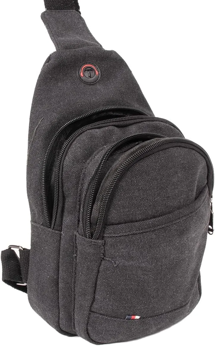WESTEND Crossbody Canvas Sling Bag with Adjustable Strap-Travel Small Daypack