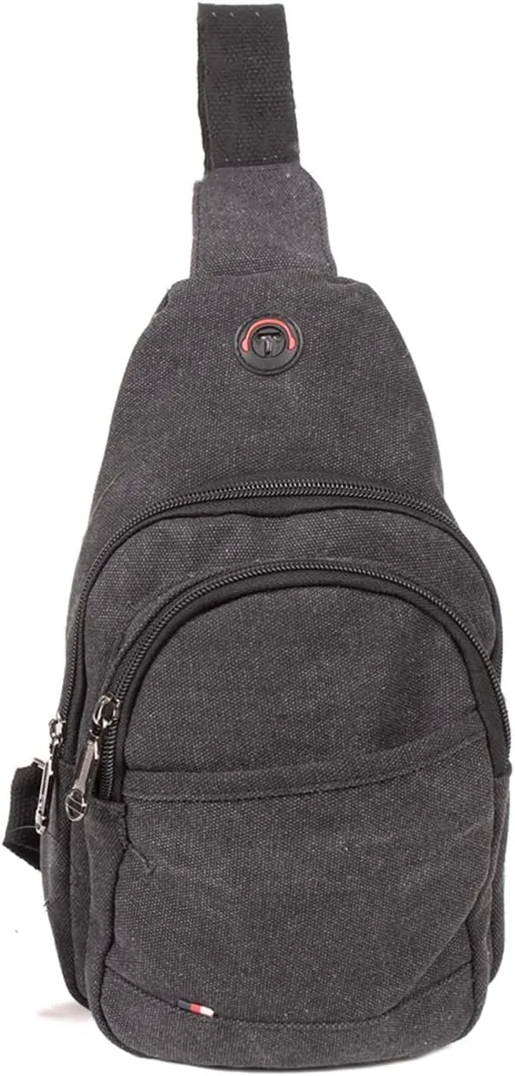 WESTEND Crossbody Canvas Sling Bag with Adjustable Strap-Travel Small Daypack