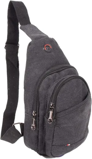 WESTEND Crossbody Canvas Sling Bag with Adjustable Strap-Travel Small Daypack