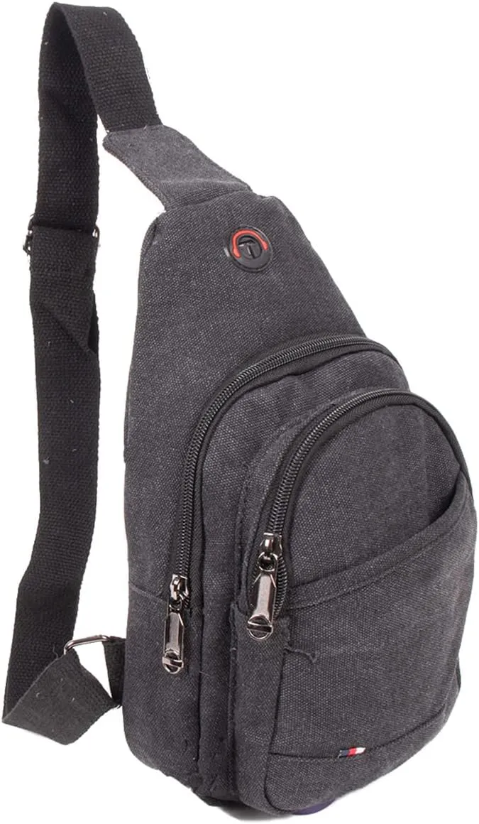 WESTEND Crossbody Canvas Sling Bag with Adjustable Strap-Travel Small Daypack
