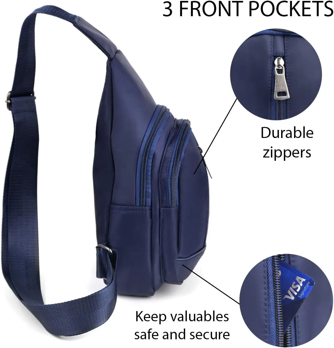 WESTEND Crossbody Nylon Sling Bag Daypack with Adjustable Strap-Small Travel Bag