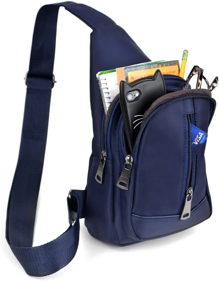 WESTEND Crossbody Nylon Sling Bag Daypack with Adjustable Strap-Small Travel Bag
