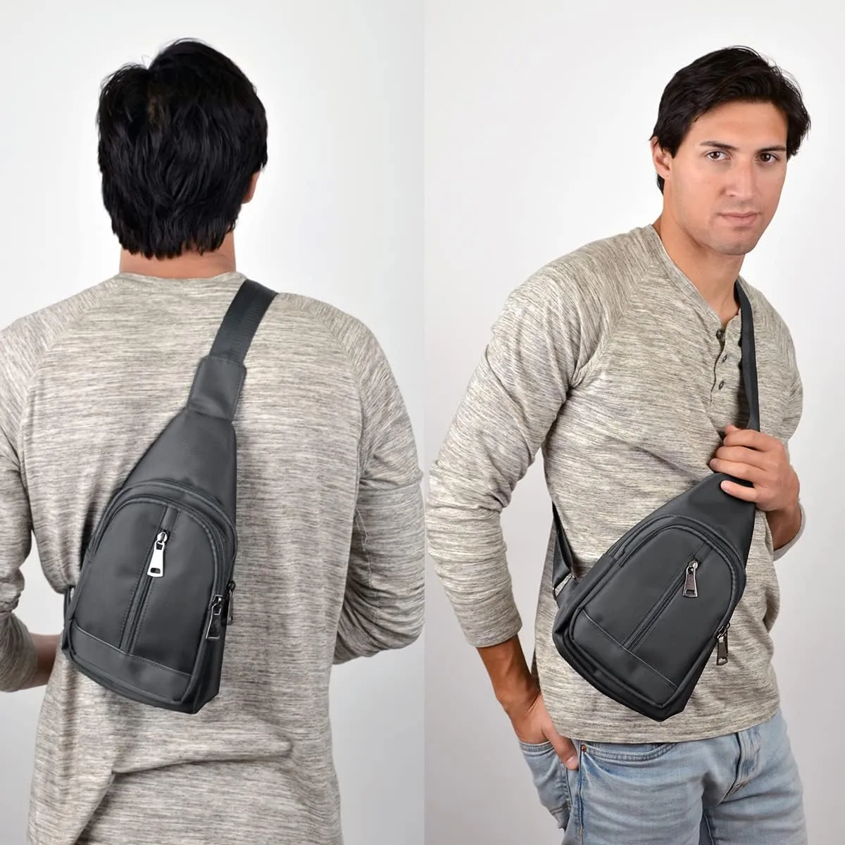 WESTEND Crossbody Nylon Sling Bag Daypack with Adjustable Strap-Small Travel Bag