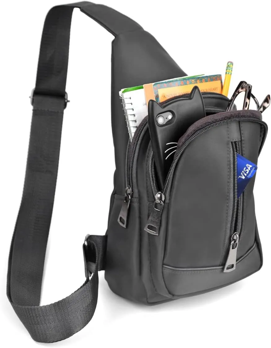 WESTEND Crossbody Nylon Sling Bag Daypack with Adjustable Strap-Small Travel Bag